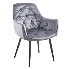 Siva žametna stol *2975