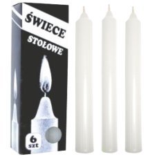 Namizna sveča A6 - bela - WEG0015