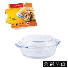 Ognjeodporna posoda okrogla 2,4l s pokrovom *0057