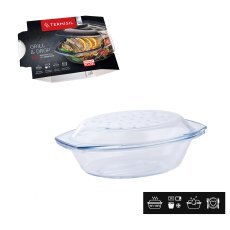 Ognjevarni ovalni pekač za žar 2,9l s pokrovom *0125