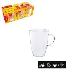 Komplet 6 toplotno odpornih kozarcev 0,35l z ročajem agata *6912