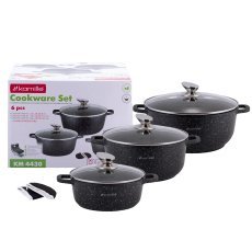 Komplet marmornatih loncev 6 delni kamille*3369