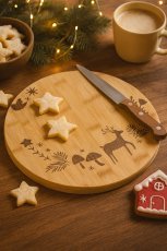 Bambusna božična deska za rezanje 28x1,5 cm *4628