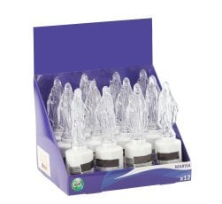 LED vložek Marija z baterijami - belo-moder, pak. 12 kos - ZOZ6272