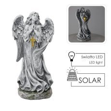 Figura angel z križcem led 24 x 17,5 x 50,5 cm *8820