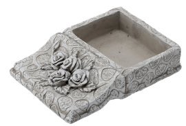 Cementni nagrobni lonec Knjiga s cvetjem - DED8875