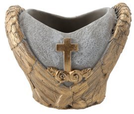 Cementni nagrobni lonec Srce - DED8905