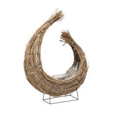 Košara iz vrbovega šibja polmesec 45 x 12 x 45 cm stoječa *9155