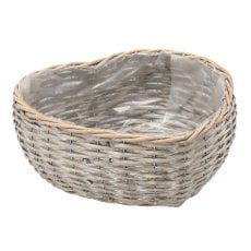 Pletena košara srce 32 x 34 x 13 cm *9247