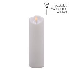 Sveča led bela 5 x 17,5 cm *9360