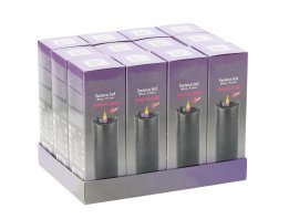 Sveča led 5cmx15cm z baterijami granitna rožnat plamen*9716