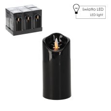 Sveča led gibljiv plamen 7cmx15cm črna*8481
