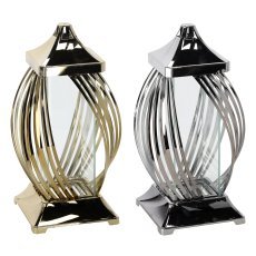 Lampion 40cm trak kovinski zlati/srebrni pak=3kos*8507