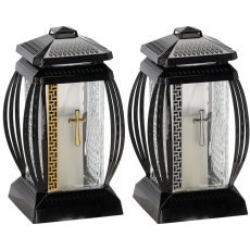 Sveča 28cm/45h prima vera bleščica križ zlata/srebrna pak=4kos*5504