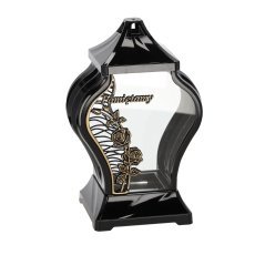 Lampion Plezajoča vrtnica - črno-zlata, pak. 8 kos - ZOZ5865