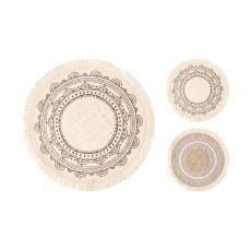 Okrogla podloga iz bele jute 38cm*9538*