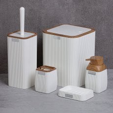 Kopalniški komplet kvadratni 5 del. bel / les *5013