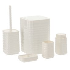 Kopalniška garnitura kvadratna 5 delov bela *4403