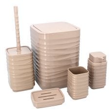 Komplet kopalniški kvadratni 5 elem. rjav *4401