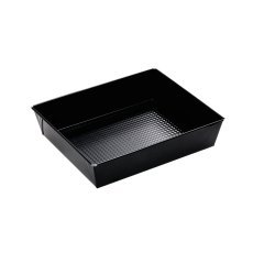Pločevina s teksturo 28x23,5x6cm z zaščitnim slojem non-stick črna*0909