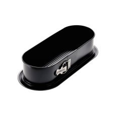 Pravokotna reliefna tortnica 34x12 cm z zaščitnim slojem non-stick črna *2927