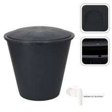 Posoda/rezervoar za deževnico 200-210l s pokrovom antracit*6940