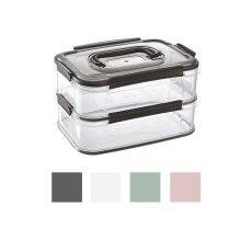 Dvojna pravokotna posoda za zlaganje 2x1,8l *1083