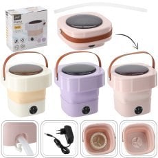 Pralni stroj za turizem - prenosni, zložljiv mini 11 l - mešane barve 29 x 30 x 28 cm *5973