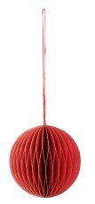 Komplet 4 okraskov iz papirja fi 7 cm rdeče - AIP2020