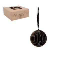 Komplet 4 okraskov iz papirja fi7 cm črni - AIP2051