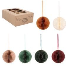 Komplet 6 okraskov iz papirja fi8 cm mix barv - AIP2211