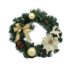 Praznični venec 30 cm zlati *3919