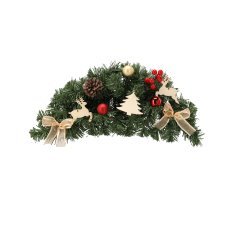 Viseči božični aranžma 46 cm rdeče-zlat *4022