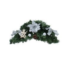 Viseči božični aranžma 46 cm srebrn *4114