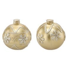 Figurka božonar. – Božična kroglica zlata mešanica vzorcev 21,5 x 21,5 x 21,5 cm pak=1 kos *4954