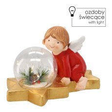 Figurka bożonar. - angelček z led kroglo 36,5 x 21,5 x 23,5 cm opak=1 kos *5135