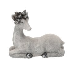 Figurka božonar. - ležeči sivi jelen 26,5 x 12 x 23 cm pak=2 kos *5197