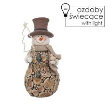 Figurica božična - stoječi snežak z led smrečico 15 x 12,5 x 27 cm pakiranje=2 kos *5326