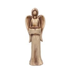 Zlati angel stoječi 11 x 11 x 32 cm pak=2 kos *5500