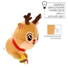 Napihljiv severni jelen za okno led 90 cm *8723