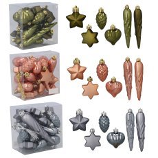 Komplet 20 bunkic - olivno, bakreno, grafitno - GIF7078