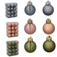 Set 24 kroglic - olivna, bakrena, grafitna - GIF7153