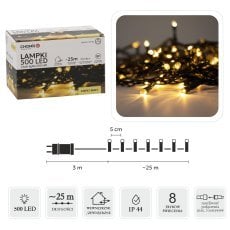Lampice led 500l topla bela, dł. 3 + 25 m notranja/zunanja *9560