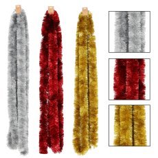 Veriga za božično drevo 6m rdeča/zlata/srebrna *8013