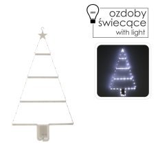 Praznični okras - smrečica led 63 l hladno bela *9713