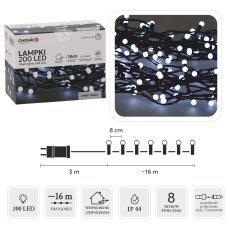 Lampice led kroglice 200l hladen bel, dolž. 3 + 16 m *0153