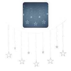 Zavesa led lučke zvezdice 138l dol. 3 + 2 m hladen bela notr/zun *0238