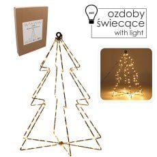 Praznični okras - smrečica led 40 cm 120 l toplo bela na baterije *0306