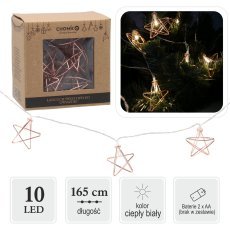 Veriga lučk led zvezdice 10 l topla bela *0986