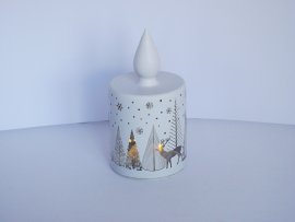 Lampion led - svečka bela 7,5 x 13,7 cm *1808